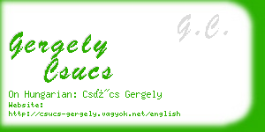 gergely csucs business card